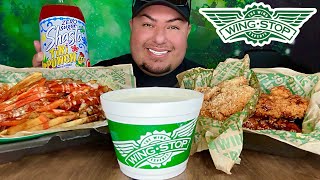 First Time Trying WING STOP Chicken Tenders • WING STOP MUKBANG [upl. by Adidnere]