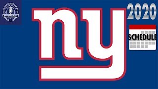 New York Giants 2020 NFL Schedule Breakdown How hard does it look [upl. by Runck532]