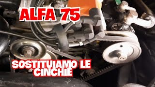 Alfa 75 TS sostituzione cinghie trapezoidali [upl. by Oicafinob829]