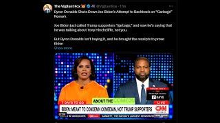 Byron Donalds Shuts Down Joe Biden’s Attempt to Backtrack on “Garbage” Remark on CNN TRUMP 2024 [upl. by Salahcin736]