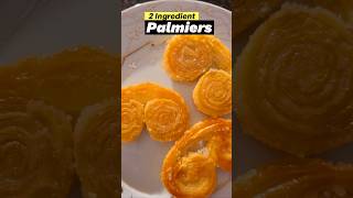 2 Ingredient Palmiers  The simpliest you will ever make easyrecipe Puffpastrysnacks dessert [upl. by Norramic382]