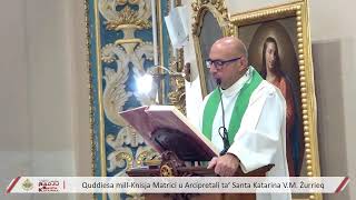 Quddiesa Live millParroċċa ta’ Santa Katarina VM Żurrieq – 20 ta’ Ottubru 2024 [upl. by Godewyn125]