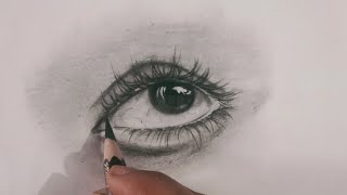 How to draw a realistic eyes  Pencil Eyes drawing step by step Eyes drawing  sketching [upl. by Nnylhsa304]