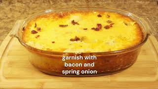 Amazing Loaded Baked Potato Casserole Easiest Recipe [upl. by Nolrev356]