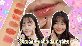 TOP CÂY SON DÀNH CHO DA NGĂM  MẶT MỘC  Gợi ý trang điểm đơn giản cho da ngăm LAN ANH ♡ [upl. by Eloci646]