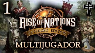 Rise of Nations Extended Edition  1ª Partida Multijugador Romanos [upl. by Yrdua722]