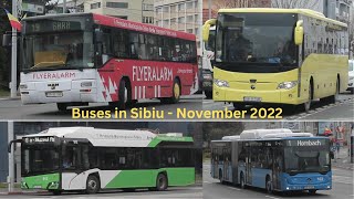 Buses in Sibiu  Autobuze in Sibiu  November 2022 [upl. by Hui454]