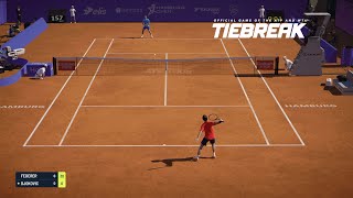 TIEBREAK  Novak Djokovic Vs Roger Federer I Hamburg Arena PS5 [upl. by Xel810]