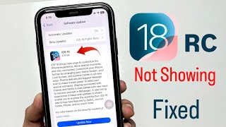 iOS 18 RC Update Not Showing iPhone XR  How to Fix [upl. by Hamforrd]