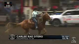 Carlee Otero Wins Round 3 of Canadian Finals Rodeo With 1353Second Run [upl. by Analos]