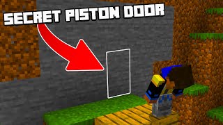 Minecraft Simple 1x2 Flush Piston Door Tutorial Java [upl. by Anahsit164]