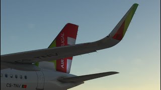 MSFS  NEW FENIX SHARKLETS Take off from Lisbon LPPT V2 A320 TAP [upl. by Matty]