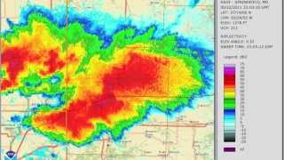 May 22 2011 Joplin Tornado Radar Loop [upl. by Arrekahs]