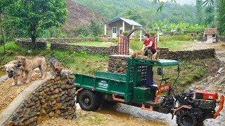 Building Solid Bridge Foundations with Stone  Build solid bridge to withstand heavy flood [upl. by Snah]