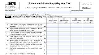 Negative Form 8978 Adjustment Worksheet Walkthrough Schedule 2 Line 17z [upl. by Analise]