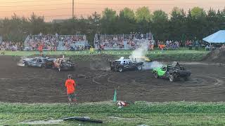 2021 Buffalo County Fair Demolition Derby Limited Weld Final [upl. by Arahahs]