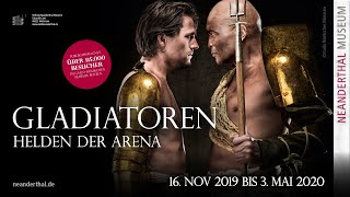 Sonderausstellung quotGladiatoren  Helden der Arenaquot im Neanderthal Museum [upl. by Aniwde]