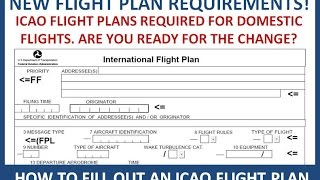 ICAO Flight Plans for Domestic Flights [upl. by Cartie]