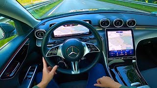 2022 Mercedes Benz CClass C180 Avantgarde  pov test drive [upl. by Aikcin285]