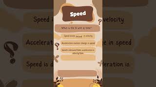 Speed  Quiz for Kids  7th Physics  IIT Preparation [upl. by Elagibba]