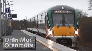 Irish Rail 22000 Class Intercity Train 22223  Oranmore Station Galway [upl. by Ynnatirb]