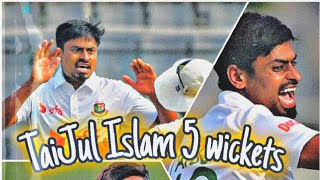 Taijul Islam 5 wicket highlight🫵👀🔥💯bangladesh🇧🇩 BanvsRsa2024 [upl. by Lathrope]