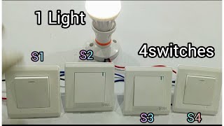 intermediate switch and two way switch multiple light connection [upl. by Anitrak]