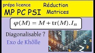 Réduction des endomorphismes M trMIn  Valeurs propres et trace [upl. by Wagoner]