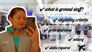 Airport ground staff in detail  salary  pros and cons  Tanisha Shaikh  groundstaff airport [upl. by Nitsua]