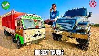 12 Wheels Biggest RC TATA Truck Vs Traxxas Mega Ultimate Truck Unboxing  Chatpat toy TV [upl. by Afas]