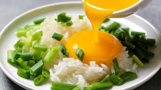 How to make fried rice with eggs and spring onion [upl. by Ogawa371]