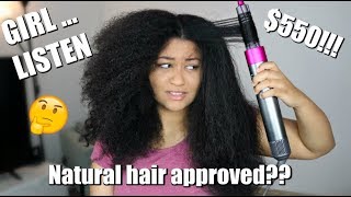 SOOOO I TRIED THE DYSON AIRWRAP ON MY THICK NATURAL HAIR [upl. by Irem]