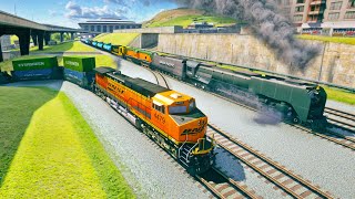 BNSF 4479 pulling Freight from Dockyard San Fierro to Las Venturas Grand Theft Auto V [upl. by Carmen553]