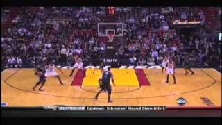 LeBron James Jumps Over Chicago Bulls John Lucas for AlleyOop Dunk at Miami Heat [upl. by Janik]