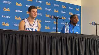 UCLA wings Lazar Stefanovic Eric Dailey Jr after 7140 win over Boston University 1111 [upl. by Ayala37]