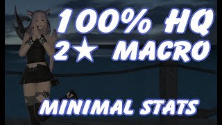 FFXIV Stormblood 2 HQ Crafting Macros Minimal Stats [upl. by Debarath]