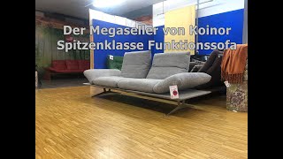 KOINOR „FRANCIS“ Sofa mit Rückenneigungsverstellung aus Stoff Imperia22 grau [upl. by Tarsus527]