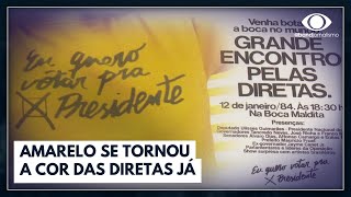 Diretas já cor amarela tomou conta das ruas há 40 anos  Jornal da Band [upl. by Hodgson]