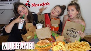 NANDOS MUKBANG  EAT WITH US cheeky [upl. by Ynittirb]