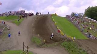 Unadilla 250 Moto 1 Savatgy slips up catches himself [upl. by Etteuqram888]