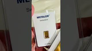 1g Vs 1oz Metalor Gold Bar 9999 24K [upl. by Aonehc]