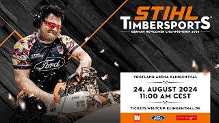 STIHL TIMBERSPORTS® German Newcomer Championship  livestream 🏆 [upl. by Moyna620]