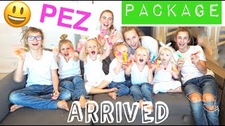 PEZ SENT US A PACKAGE  PEZ BOX OPENING  MOM OF 10 [upl. by Goggin660]