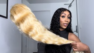 40 INCH 613 WIG UNBOXING AMA HAIR ON ALIEXPRESS 180 DENSITY 13X6 LACE FRONTAL WIG [upl. by Small734]