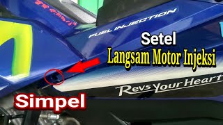 Cara Setel LangsamStasioner Motor Injeksi Simpel  Jupiter Mx King [upl. by Syl]