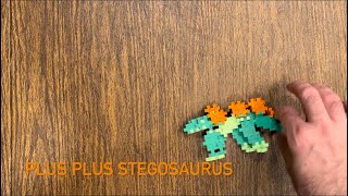 PLUS PLUS – Mini Maker Tube – Stegosaurus Dinosaur Review [upl. by Latta]