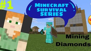 Mining Diamonds in  Minecraft survival Series  Part  3  ABDULLAH FF YT GM [upl. by Adora]