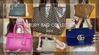 LUXURY BAG COLLECTION 2023  20 BAGS  FENDI GOYARD GUCCI FERRAGAMO MULBERRY amp MORE [upl. by Markson77]