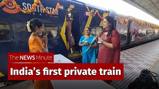 India’s first private train service flagged off from Coimbatore [upl. by Eimmis451]