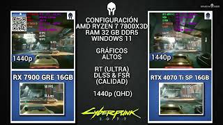 Radeon RX 7900 GRE 16GB VS Nvidia RTX 4070 Ti SUPER 16GB Pruebas Con AMD Ryzen En 1440p [upl. by Brower811]